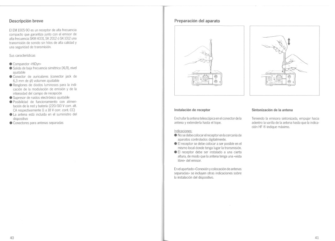 Sennheiser EM 1005-90 manual 