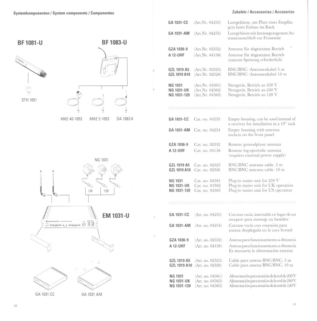 Sennheiser EM 1031-U manual 