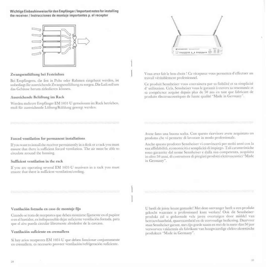 Sennheiser EM 1031-U manual 