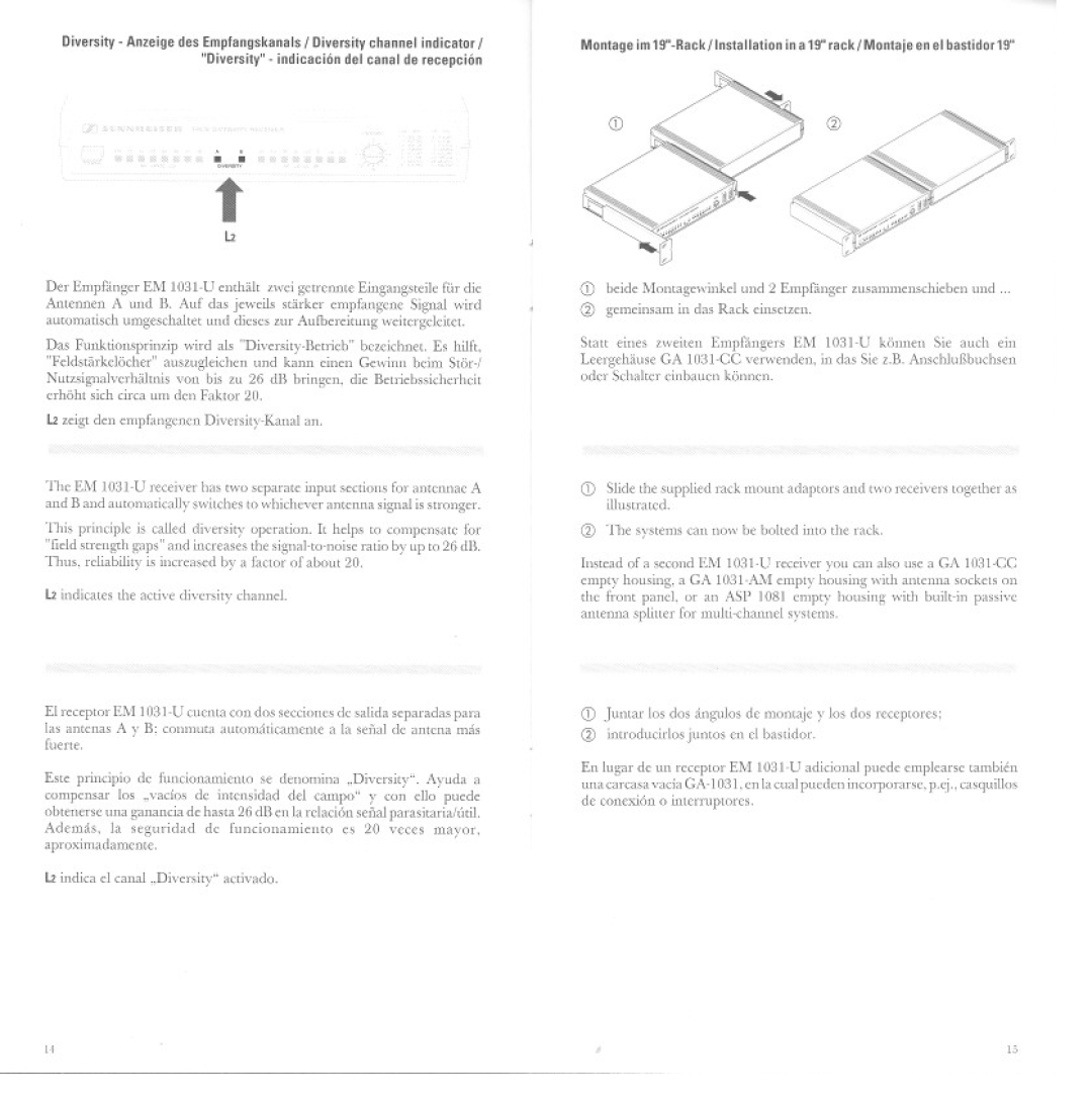 Sennheiser EM 1031-U manual 