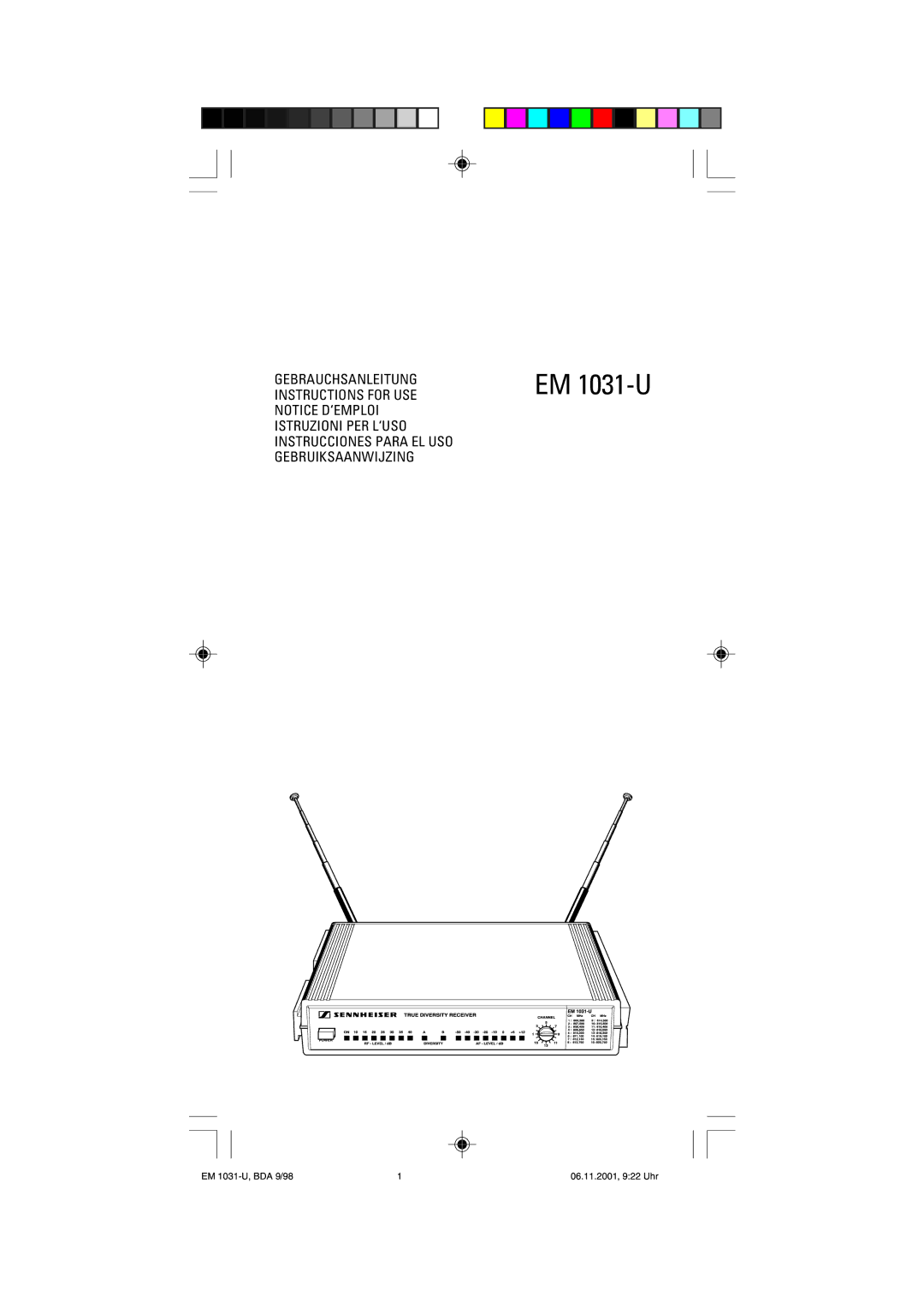 Sennheiser EM 1031-U manual 