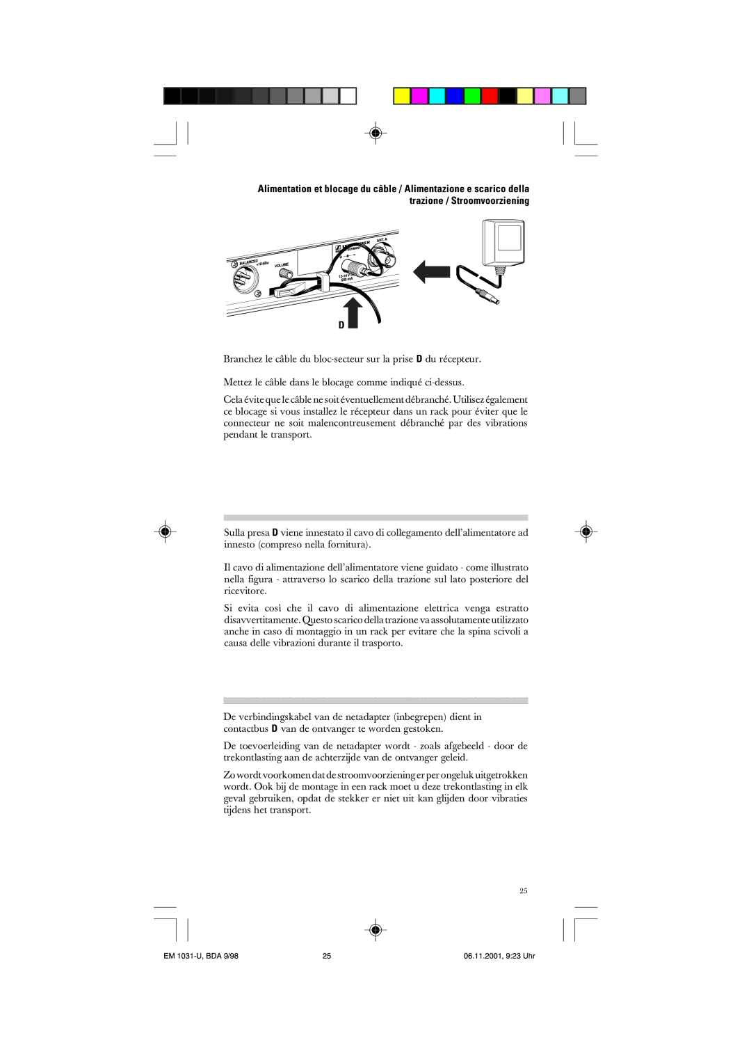 Sennheiser manual EM 1031-U, BDA 9/98 06.11.2001, 923 Uhr 