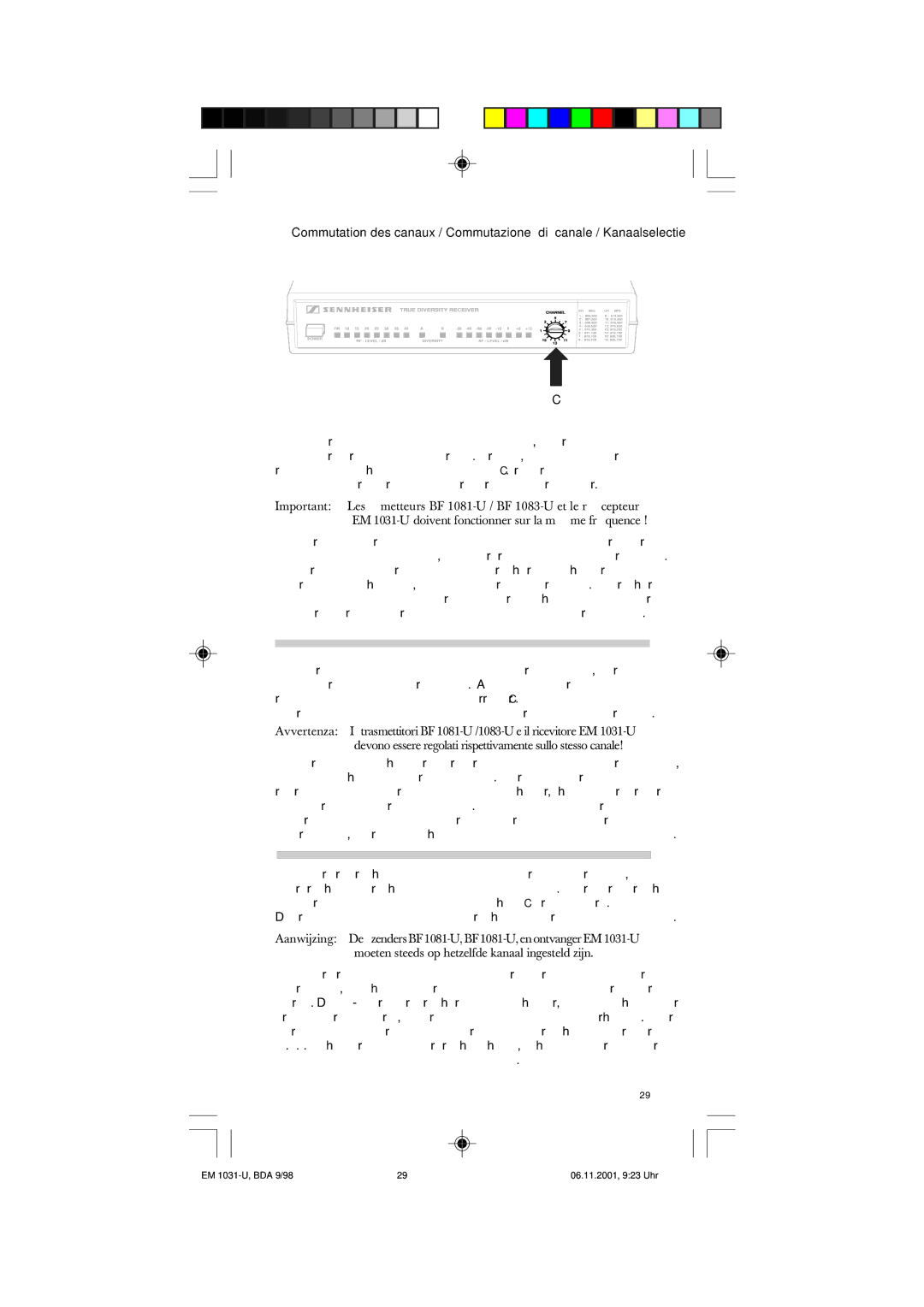 Sennheiser manual EM 1031-U, BDA 9/98 06.11.2001, 923 Uhr 