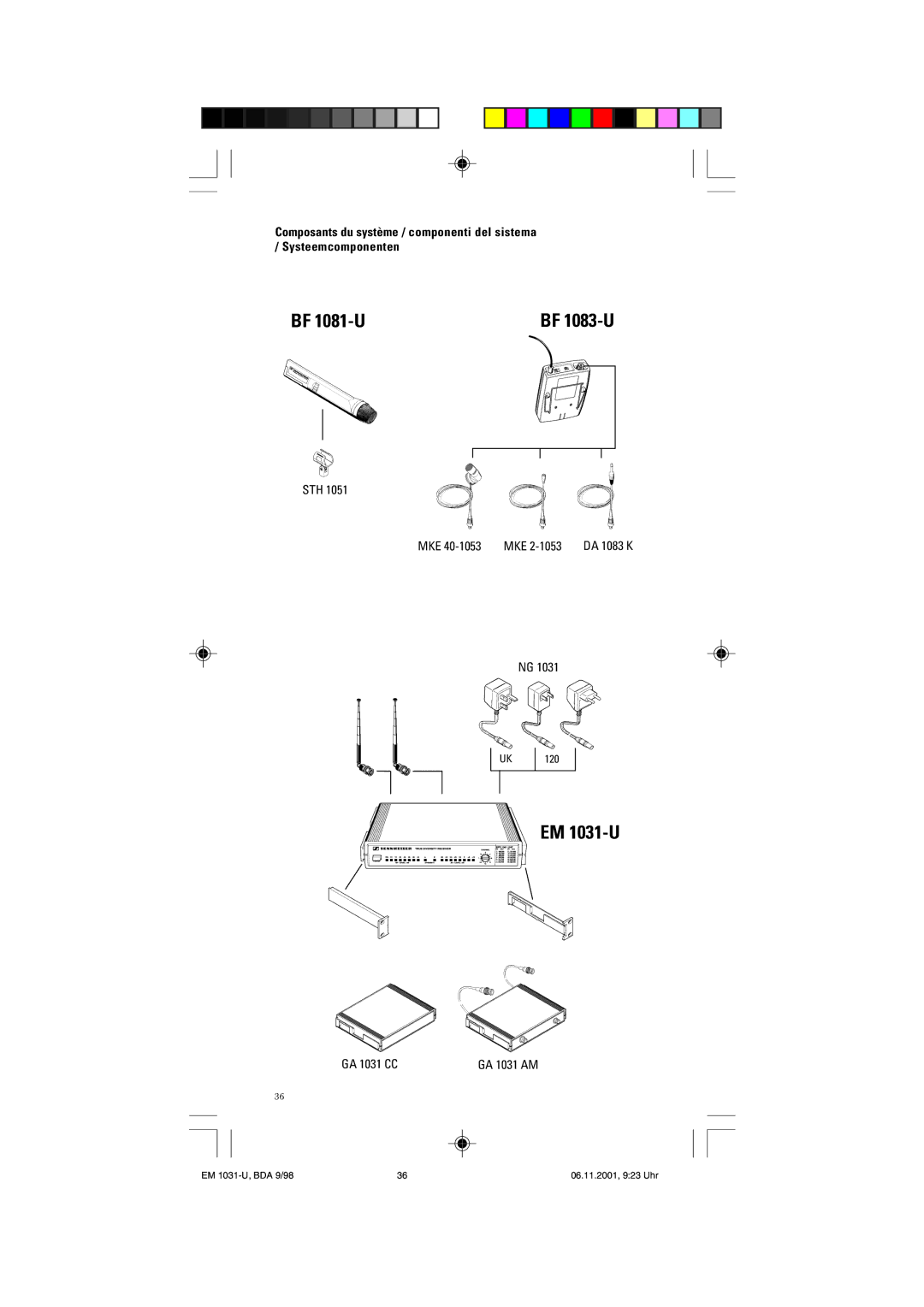 Sennheiser EM 1031-U manual BF 1081-U 