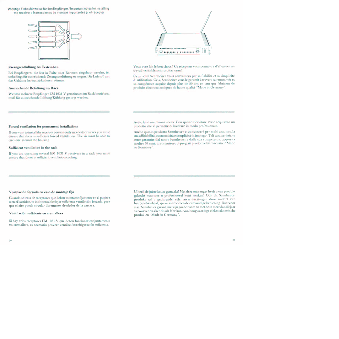 Sennheiser EM 1031-v manual 