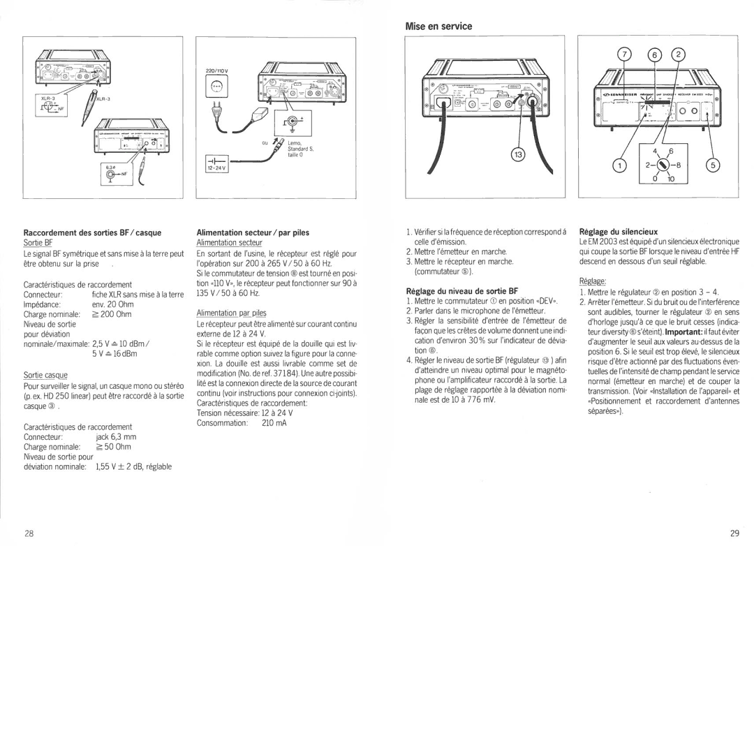 Sennheiser em 2003-9 manual 