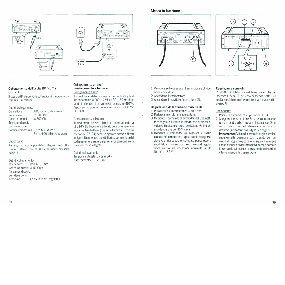 Sennheiser em 2003-9 manual 