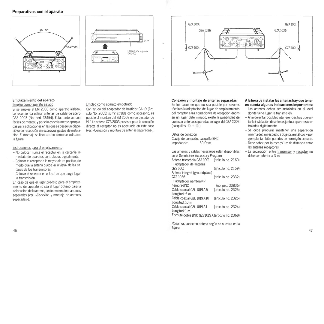 Sennheiser em 2003-9 manual 