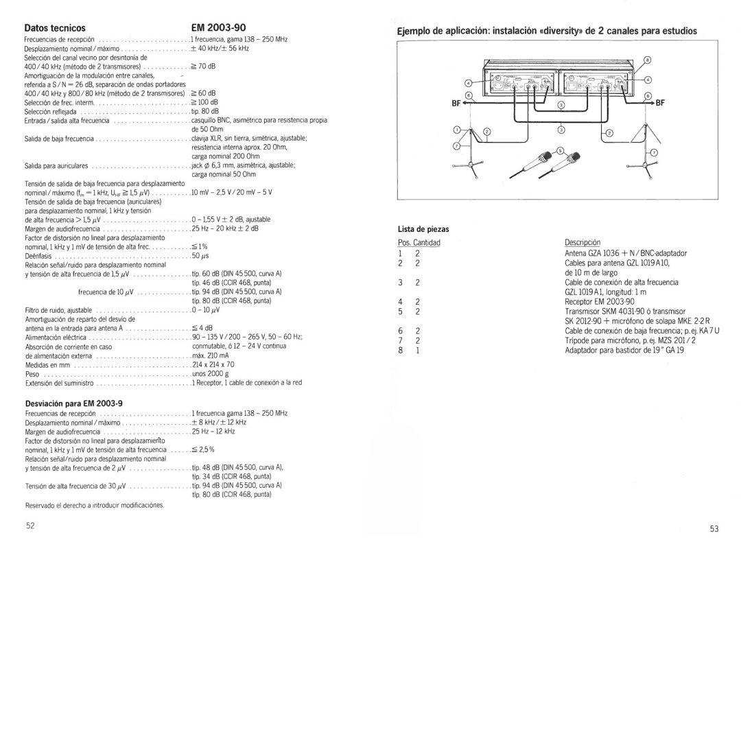 Sennheiser em 2003-9 manual 