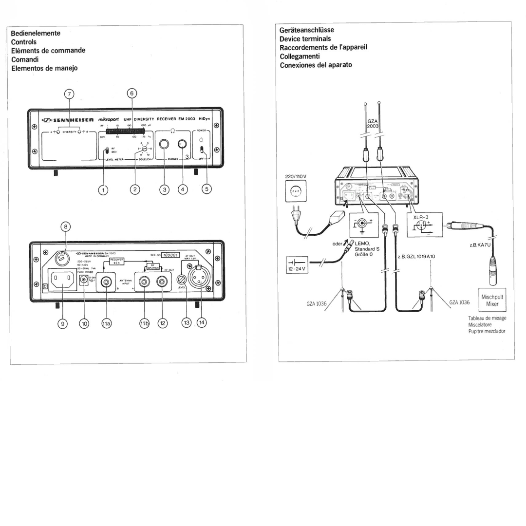 Sennheiser em 2003-9 manual 