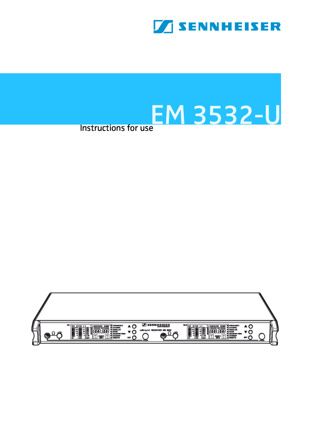 Sennheiser EM 3532-U manual Instructions for use 