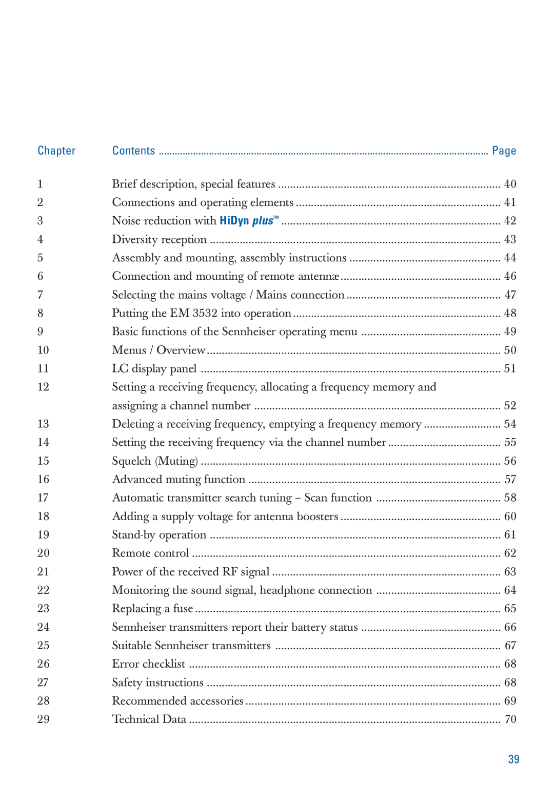 Sennheiser EM 3532-U manual Chapter 