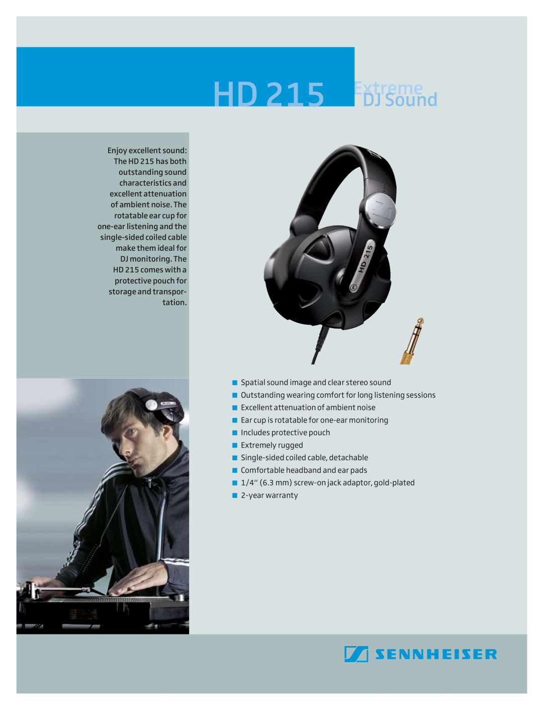 Sennheiser warranty HD 215 Extreme, DJ Sound 