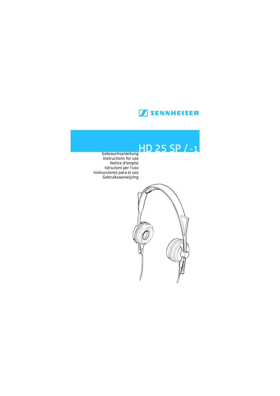 Sennheiser HD 25 SP / -1 manual 