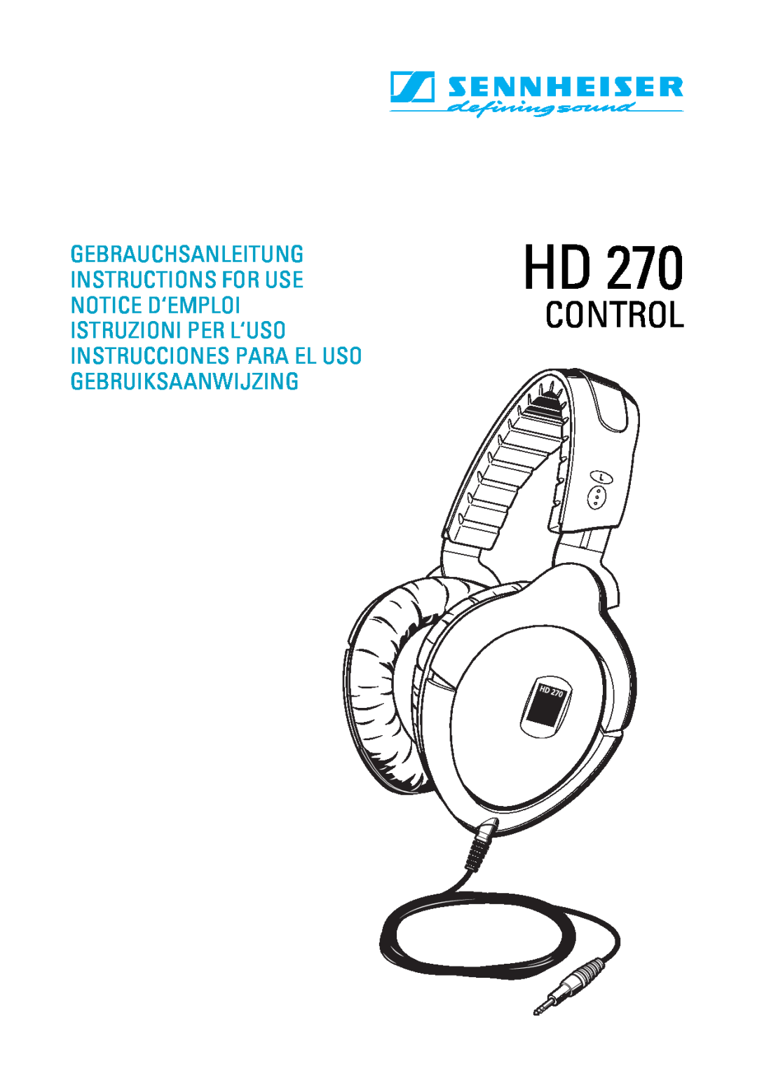 Sennheiser HD 270 Control manual 