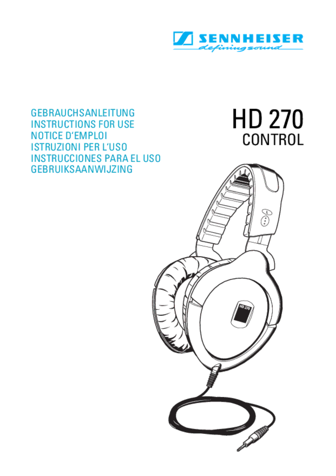 Sennheiser HD 270 manual Control 