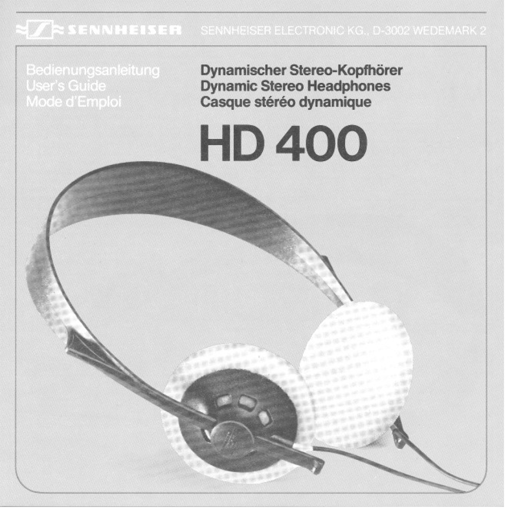 Sennheiser HD 400 manual 