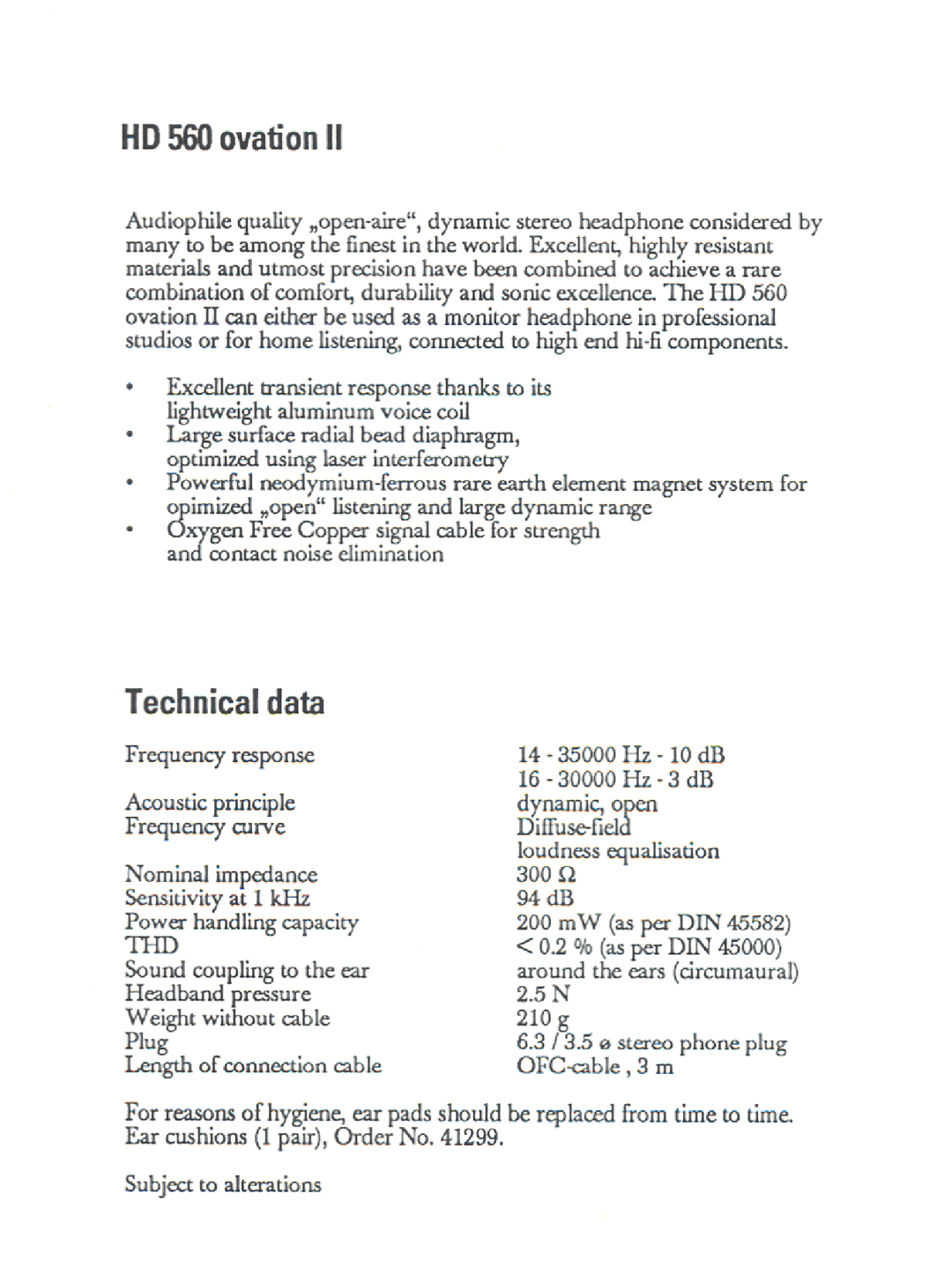 Sennheiser HD 560 manual 