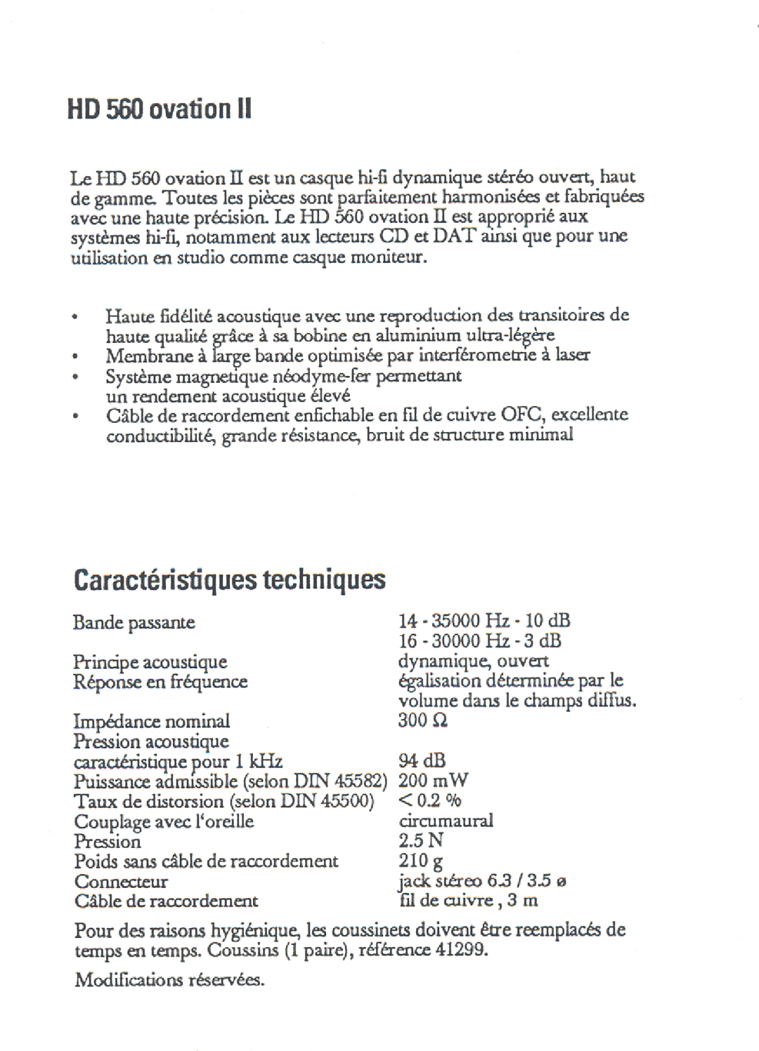 Sennheiser HD 560 manual 
