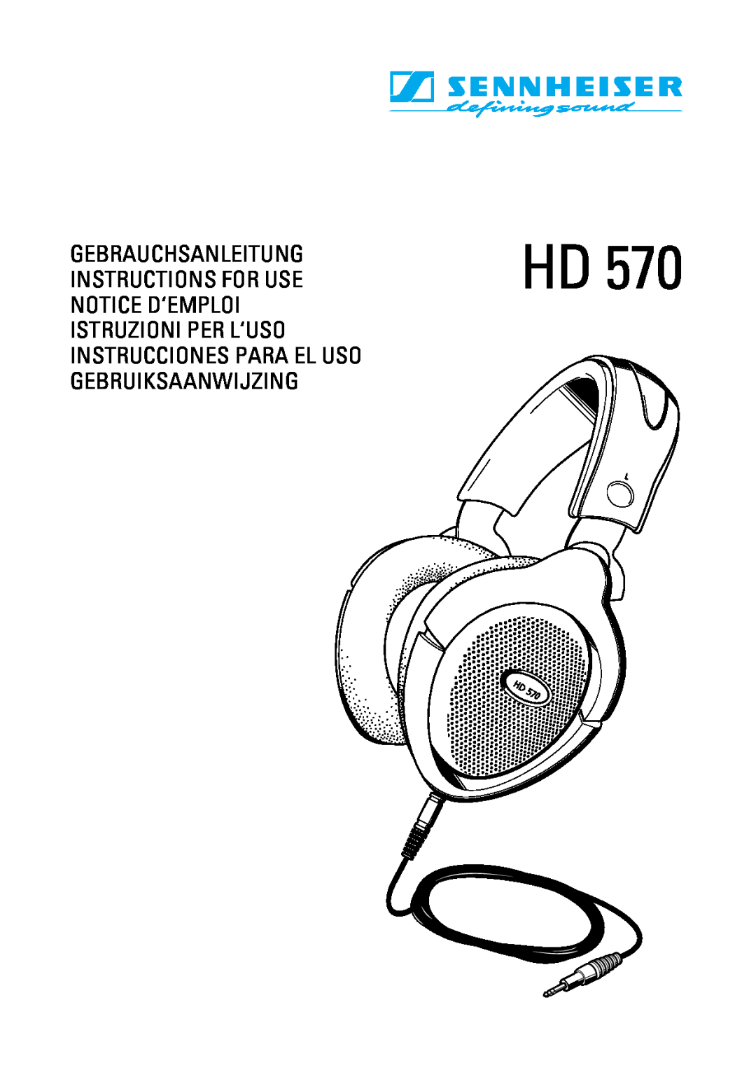 Sennheiser HD 570 manual 