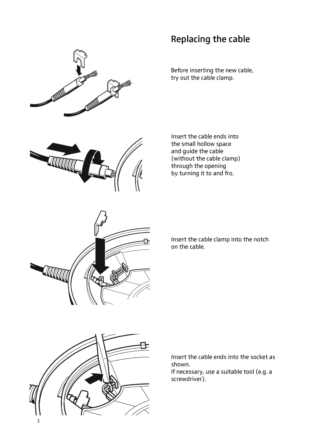 Sennheiser HD 595, HD 515, HD 555 manual Replacing the cable 