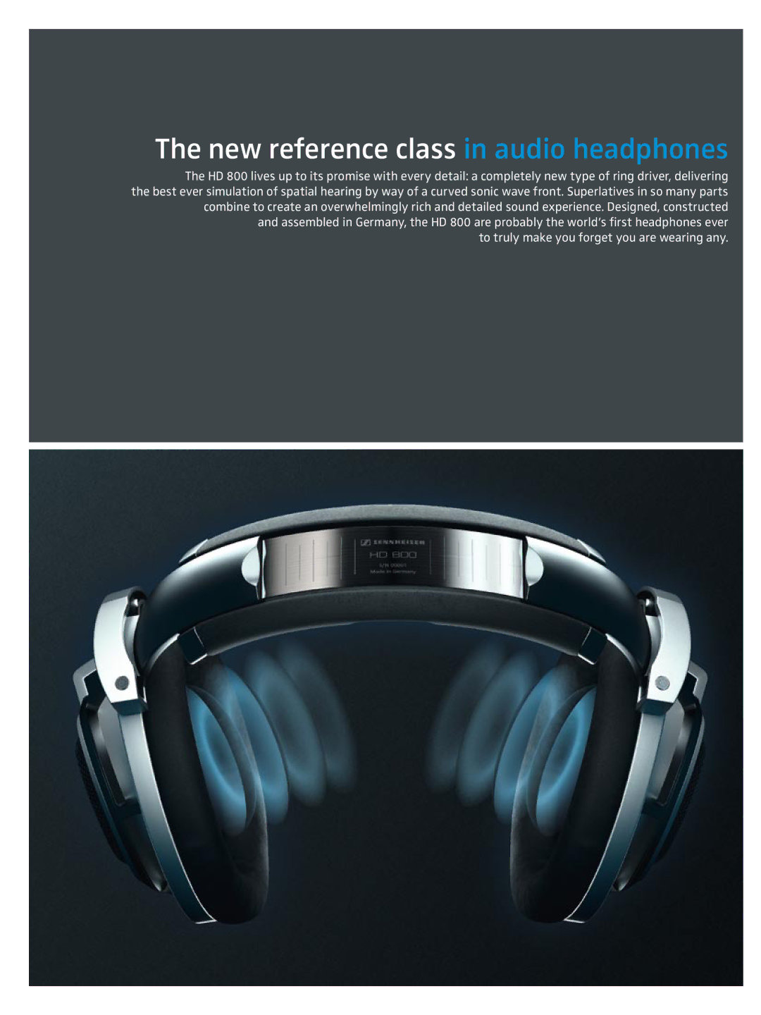 Sennheiser HD 800 manual New reference class in audio headphones 