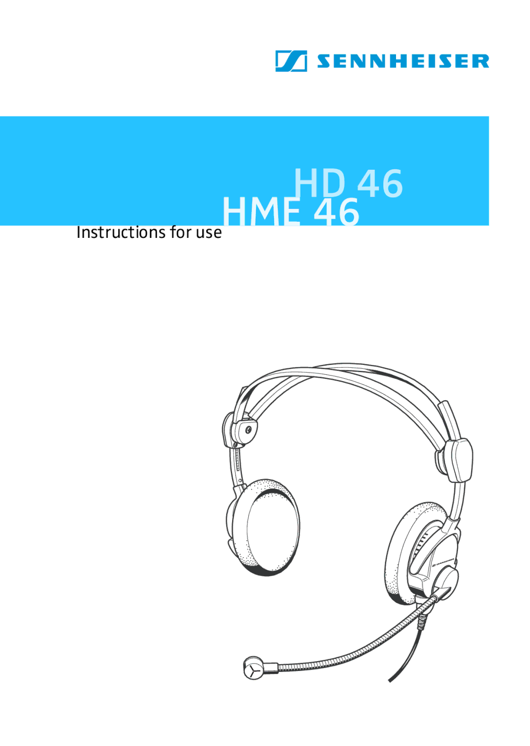 Sennheiser HD HME 46 manual Instructions for useHME 