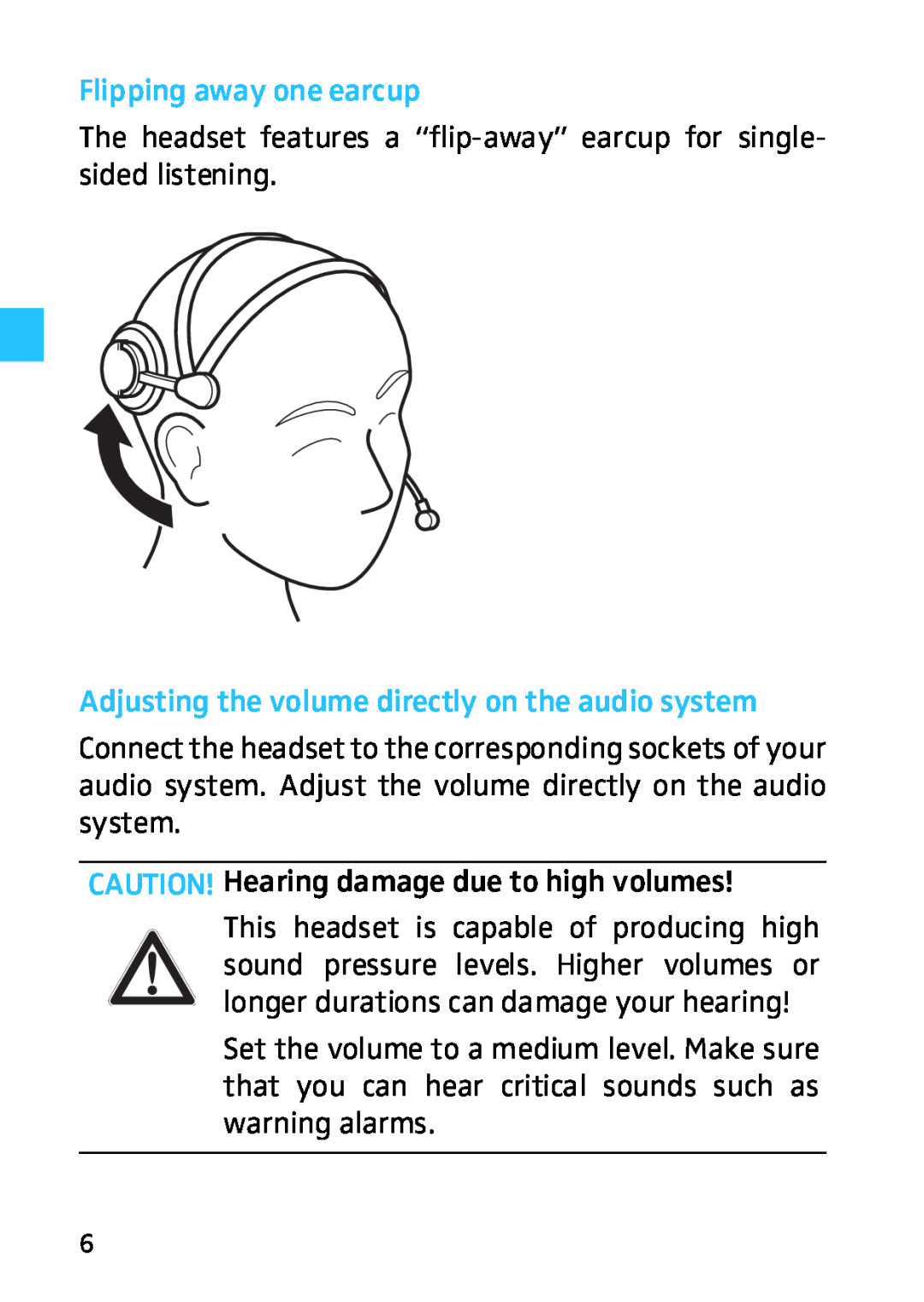 Sennheiser HD HME 46 manual CAUTION! Hearing damage due to high volumes 