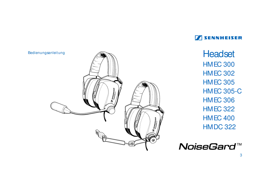 Sennheiser HD400 manual Headset 