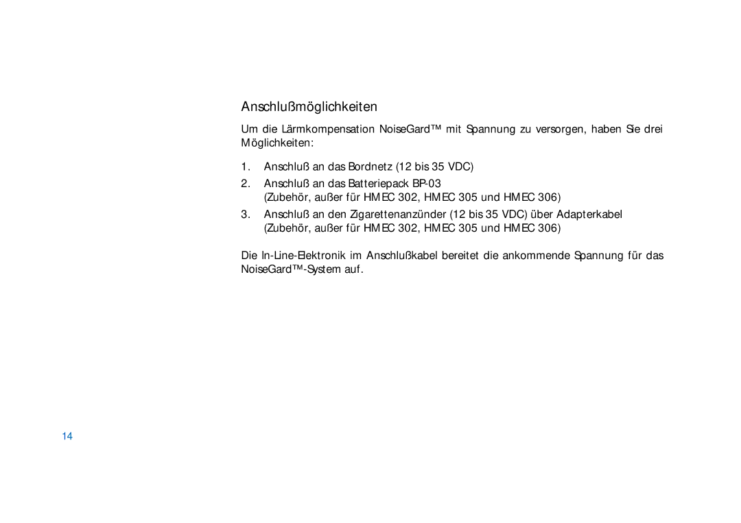 Sennheiser HD400 manual Anschlußmöglichkeiten 