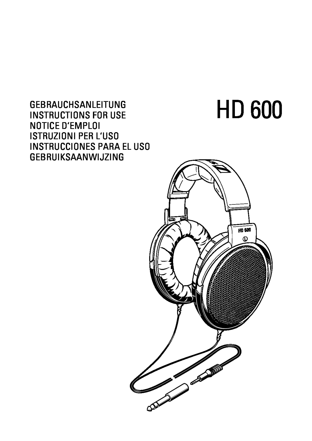 Sennheiser HD600 manual 