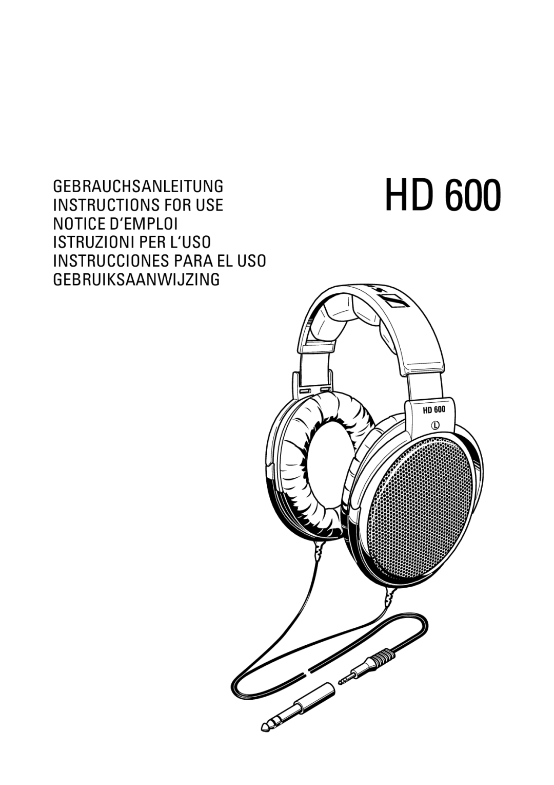 Sennheiser HD600 manual 