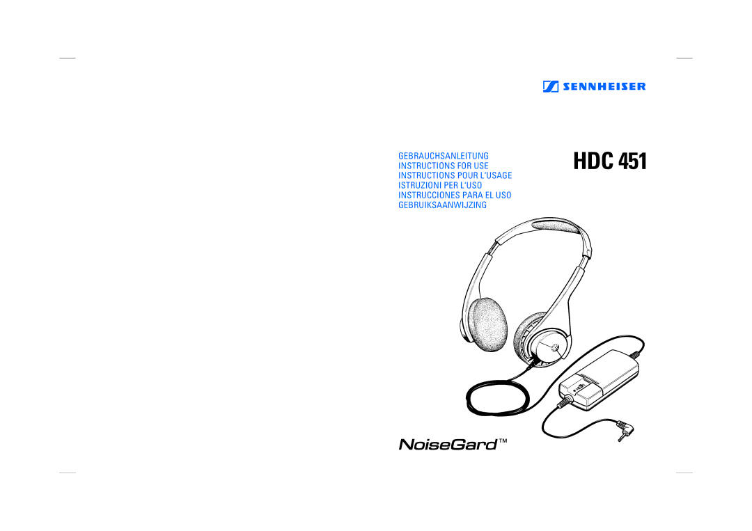 Sennheiser HDC 451 manual Hdc 