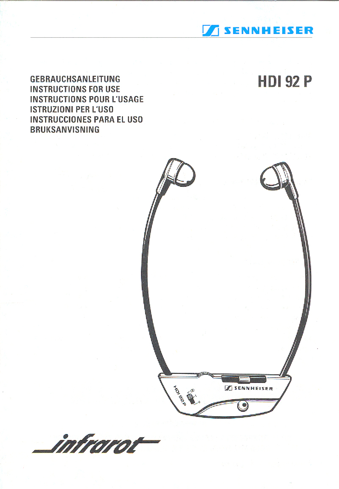 Sennheiser HDI 92 P manual 