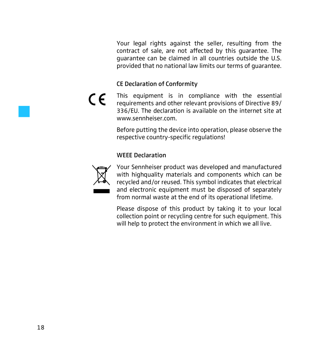 Sennheiser HME 95 instruction manual 