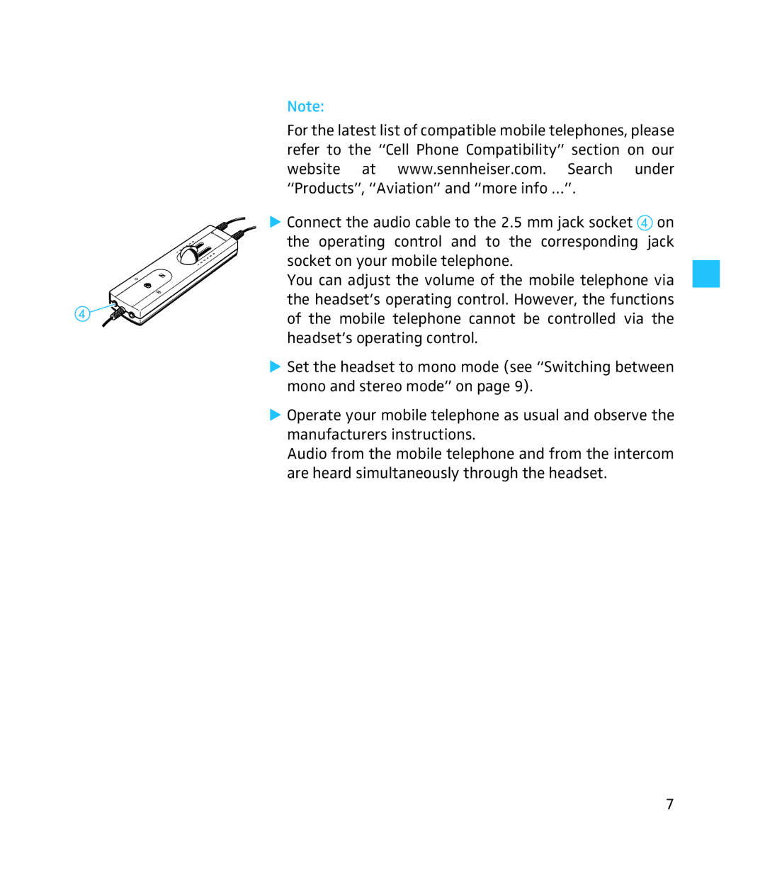 Sennheiser HME 95 instruction manual 