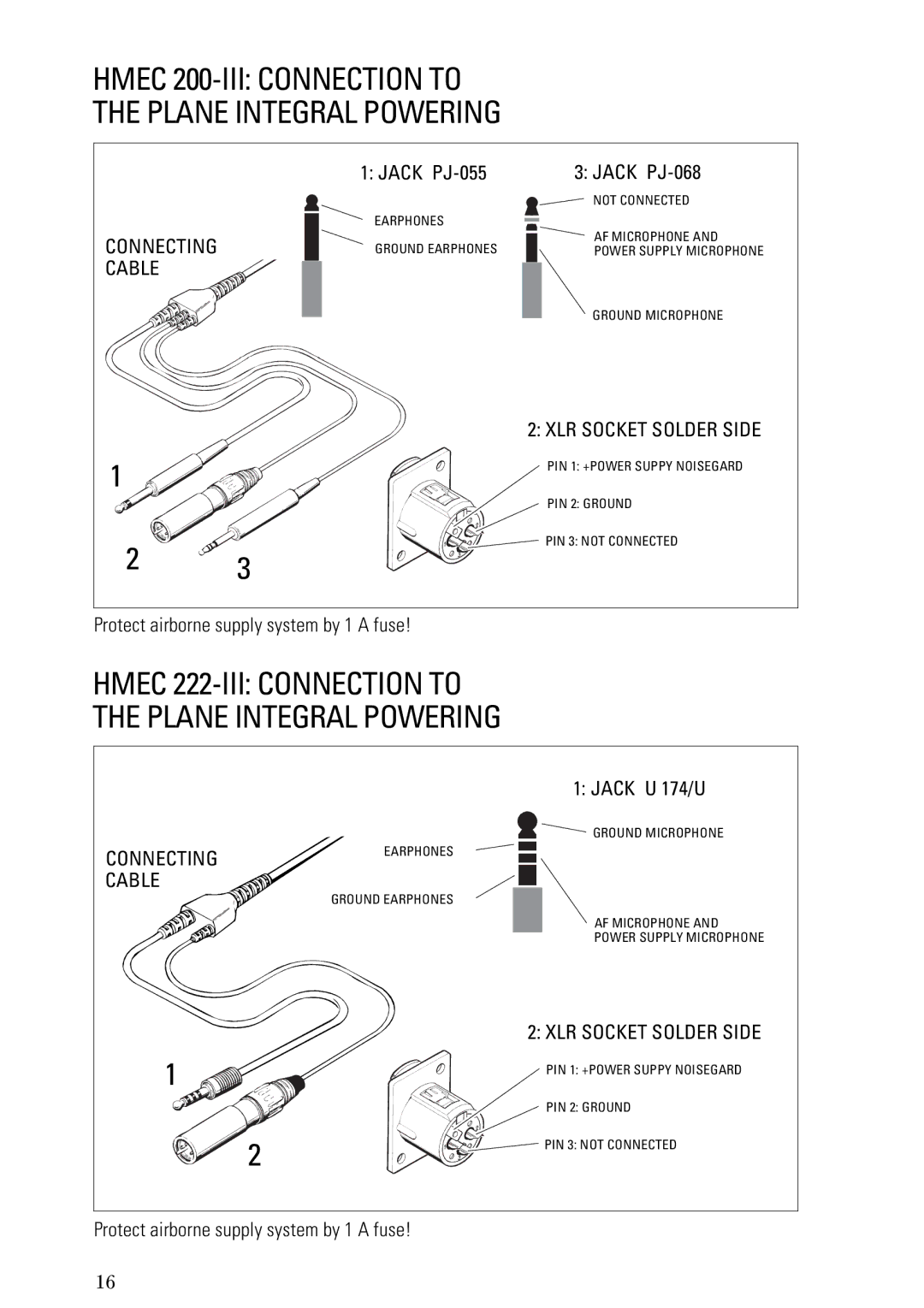 Sennheiser HMEC 200iii manual Connecting Cable, XLR Socket Solder Side 