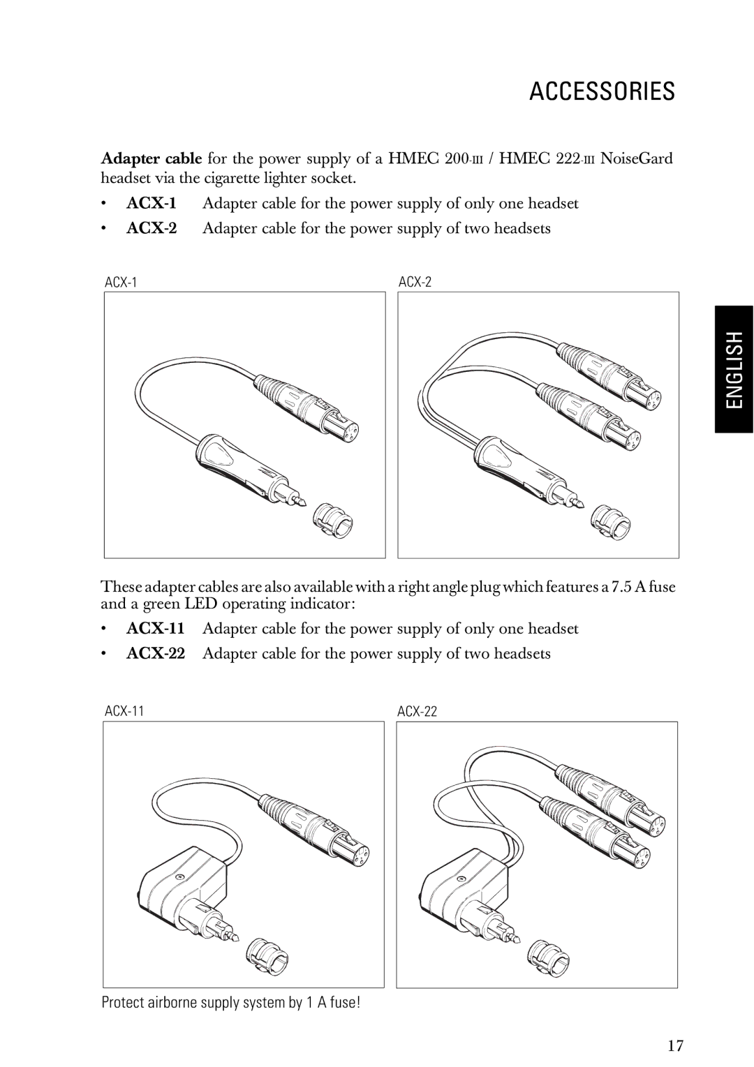 Sennheiser HMEC 200iii manual Accessories 