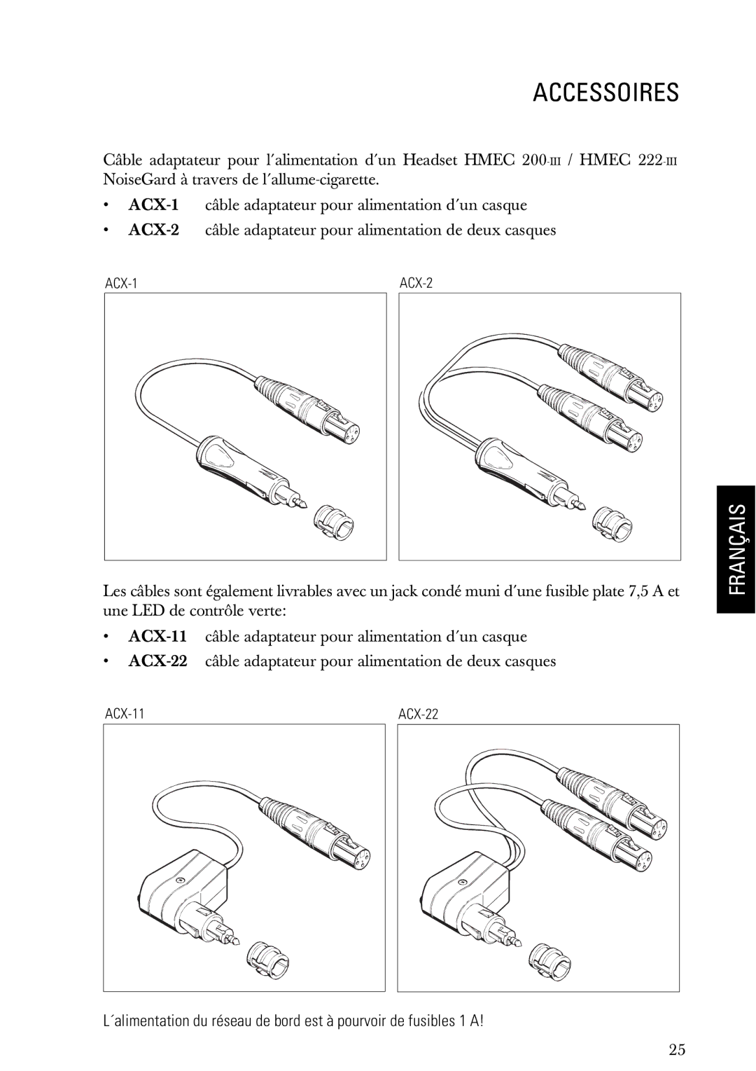 Sennheiser HMEC 200iii manual Accessoires 