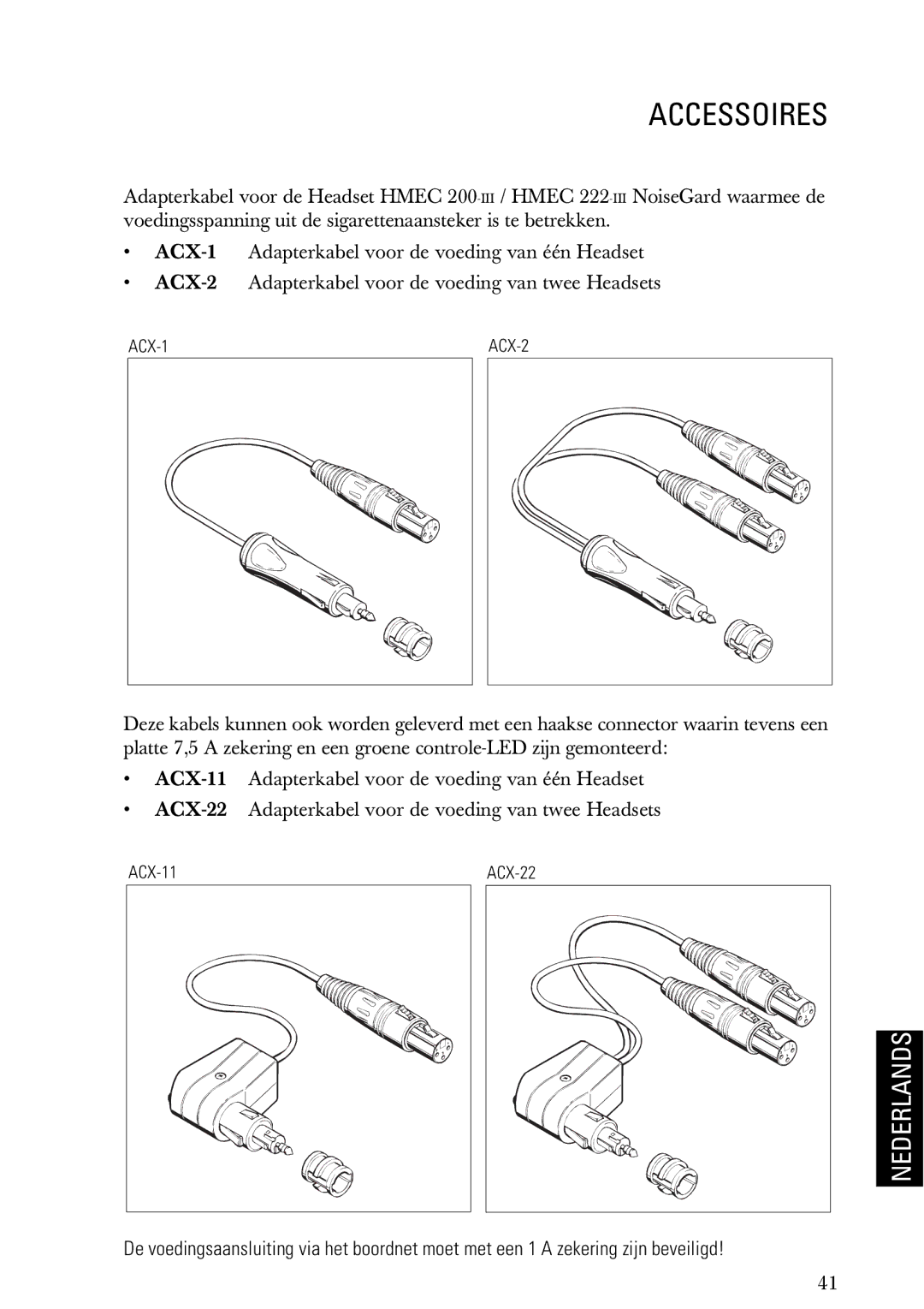 Sennheiser HMEC 200iii manual Accessoires 