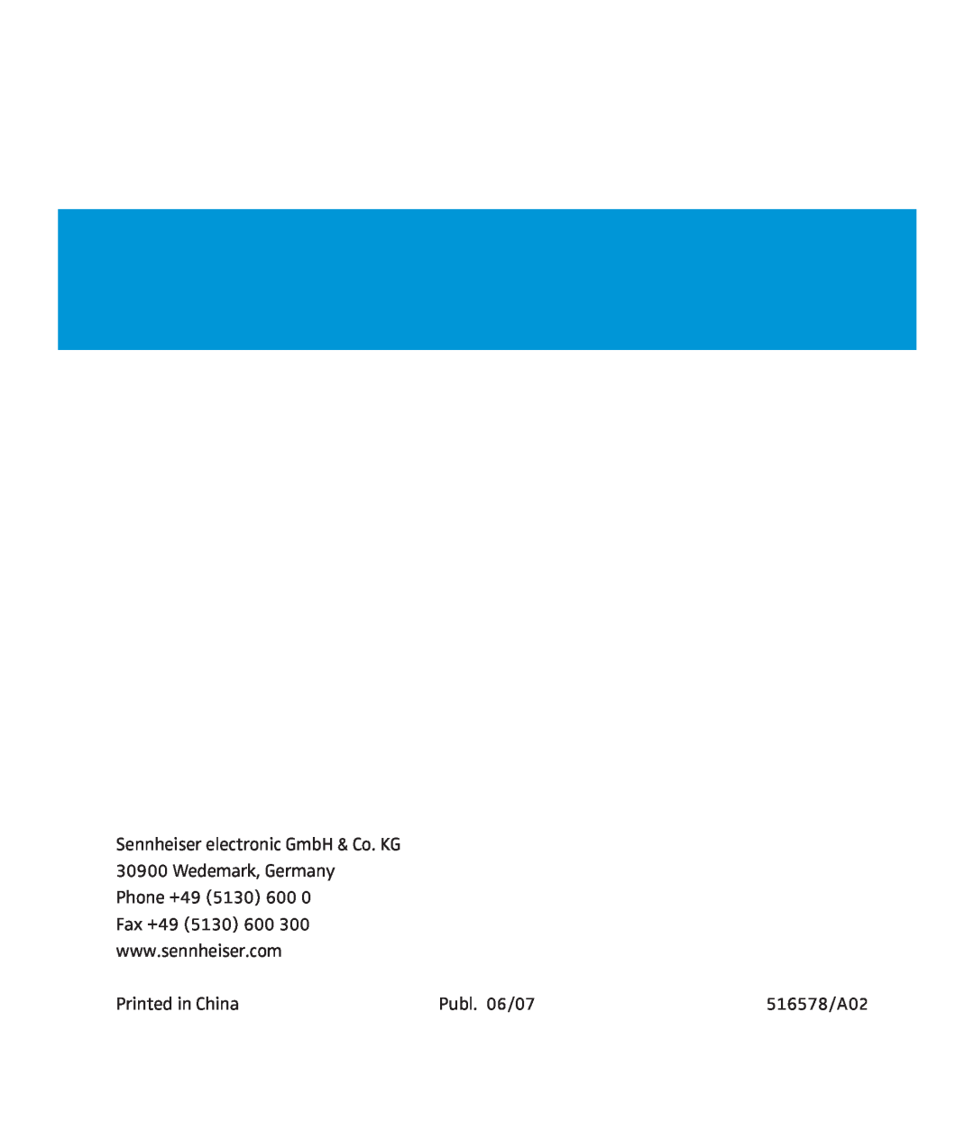 Sennheiser HMEC 250 instruction manual Publ. 06/07, 516578/A02 