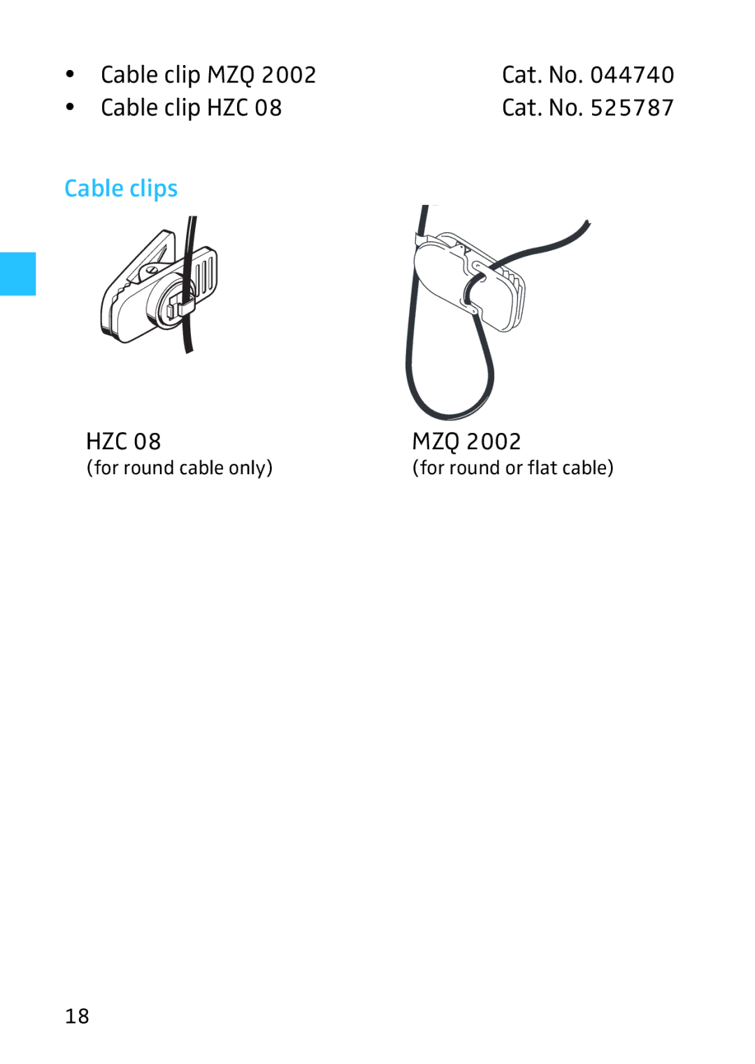 Sennheiser 502399, HMEC 26, 523983/A01 instruction manual Cable clips 