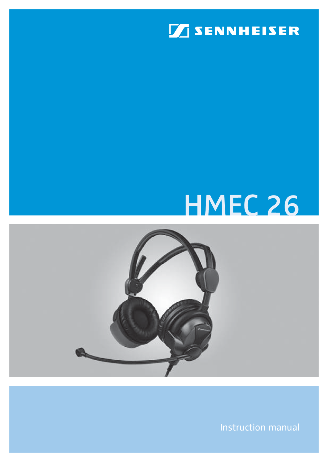 Sennheiser 523983/A01, HMEC 26, 502399 instruction manual Hmec 