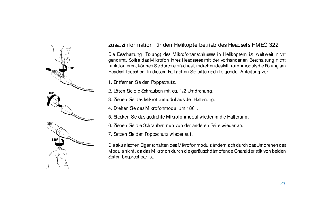 Sennheiser HMEC 302, HMEC 300, HMDC 322, HMEC 400, HMEC 322, HMEC 305-C, HMEC 306 manual 