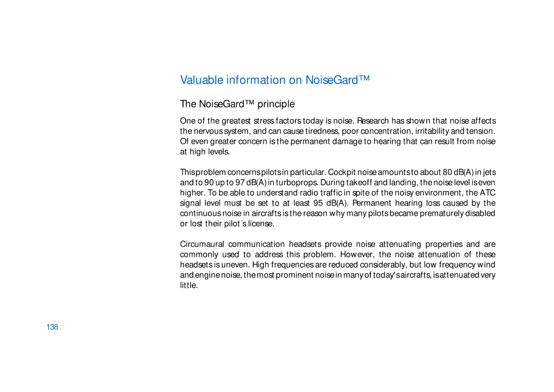 Sennheiser HMEC 300, HMDC 322, HMEC 400, HMEC 322, HMEC 305 manual Valuable information on NoiseGard, NoiseGard principle, 138 