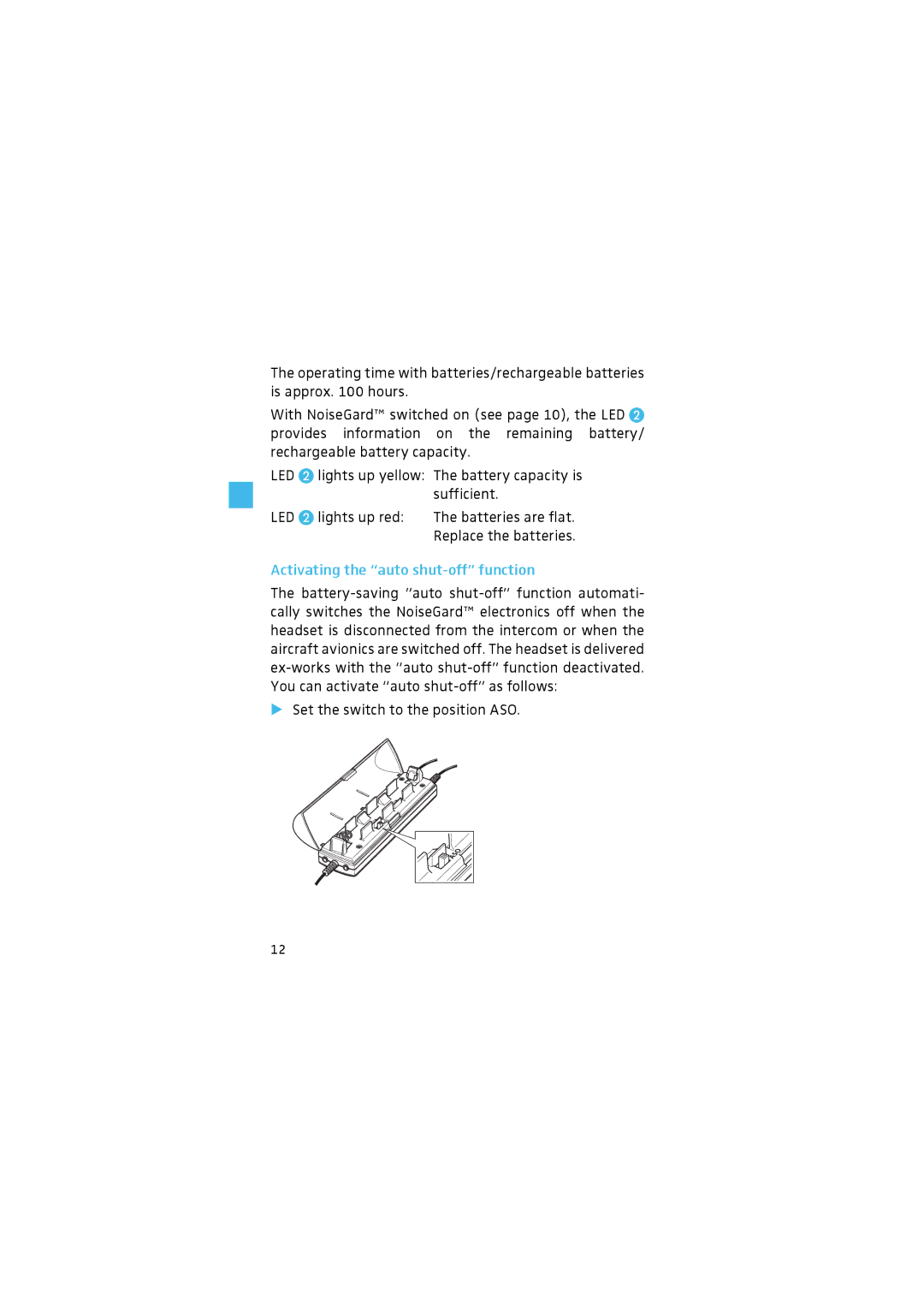 Sennheiser HMEC 46 manual Activating the auto shut-off function 