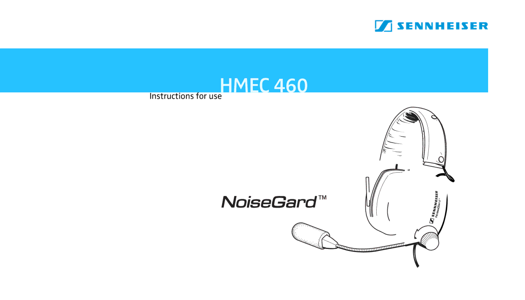 Sennheiser HMEC 460 manual 