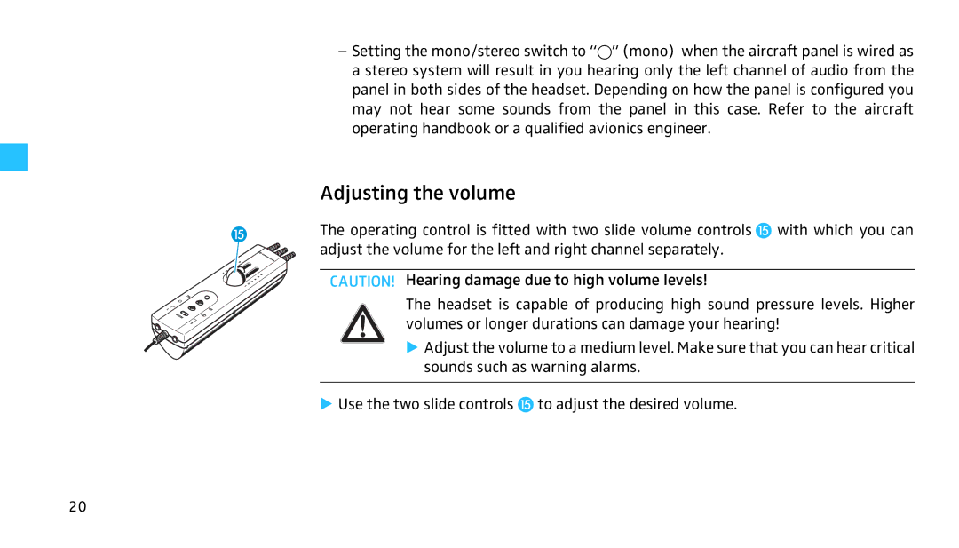 Sennheiser HMEC 460 manual Adjusting the volume 