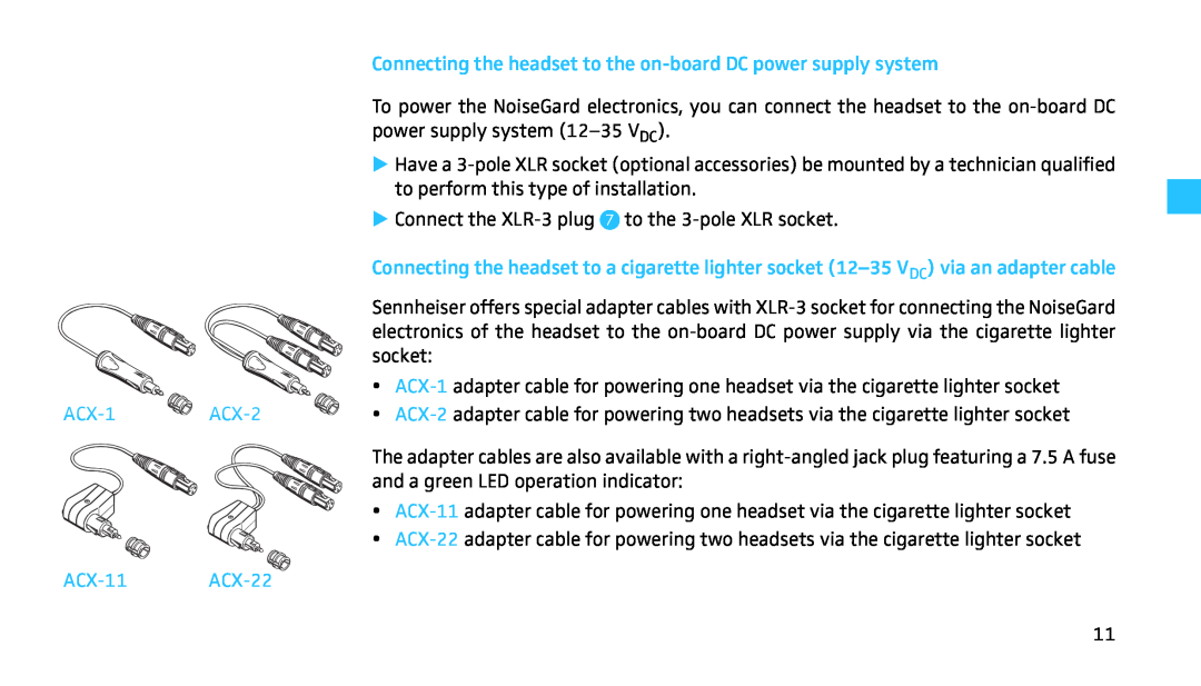 Sennheiser HMEC 460 manual Connect the XLR-3plug to the 3-poleXLR socket 