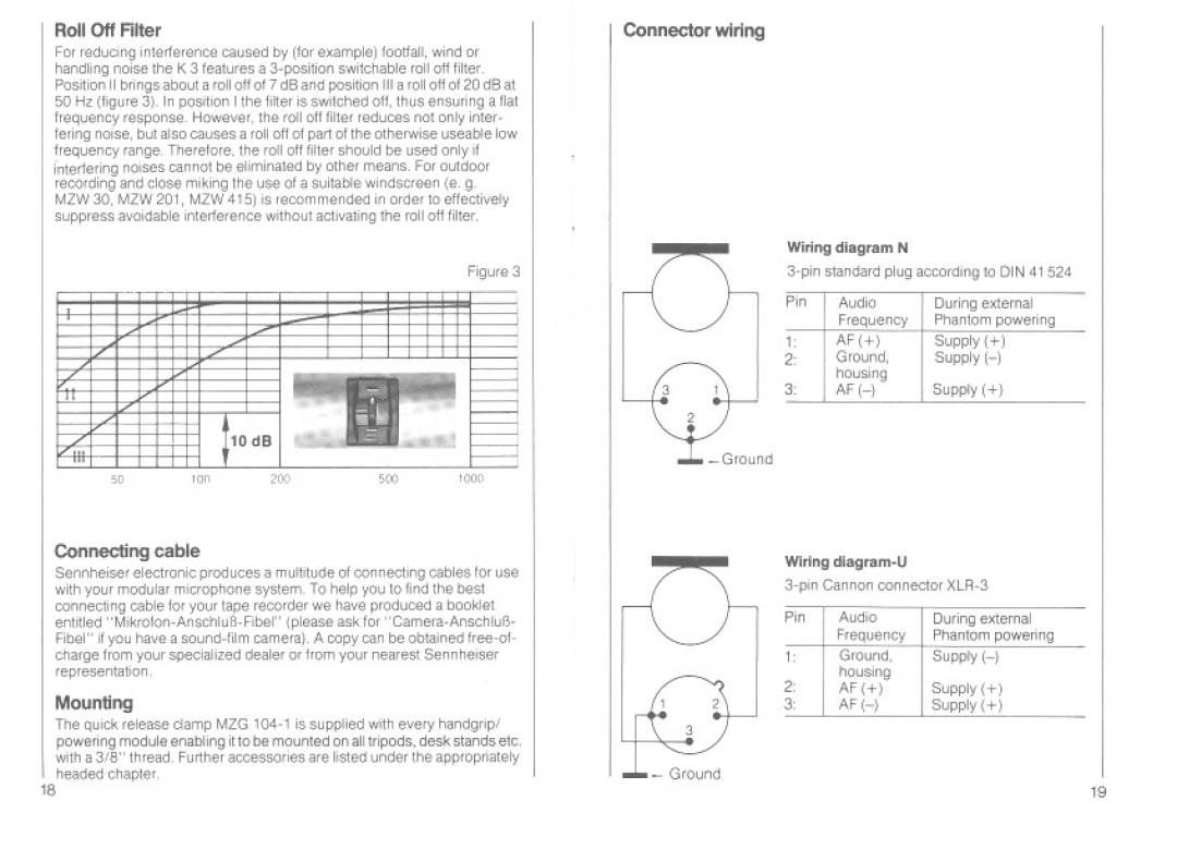 Sennheiser K3N manual 